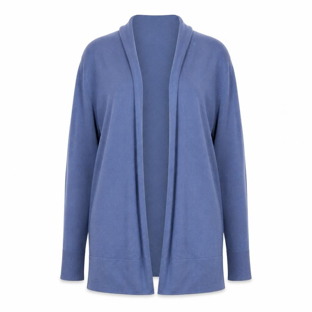 Soya Concept Women's Blue Long Sleeve Open Knit Cardigan M