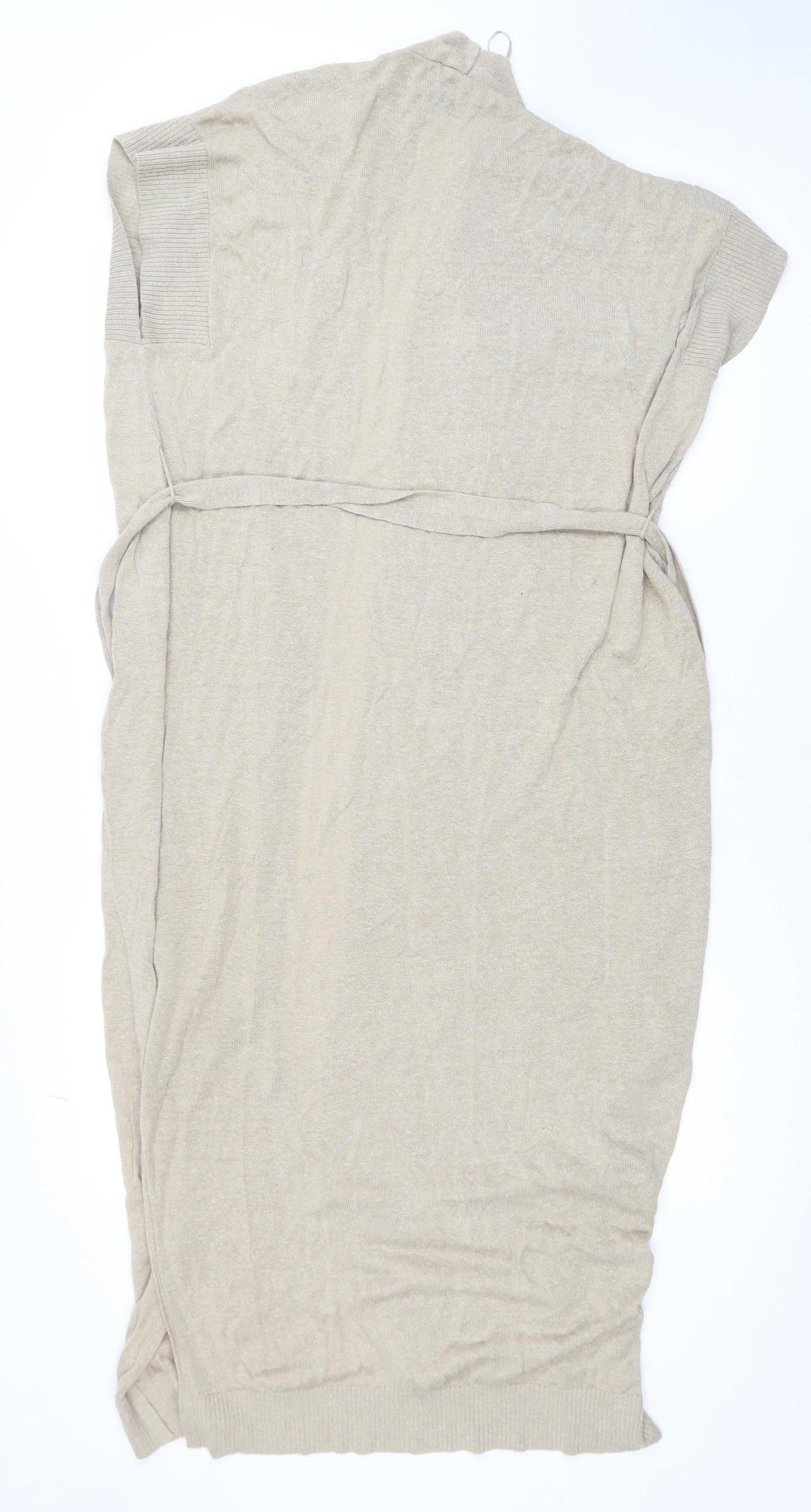 Esprit Women's Beige 2XL Lightweight Belted Knit Cardigan
