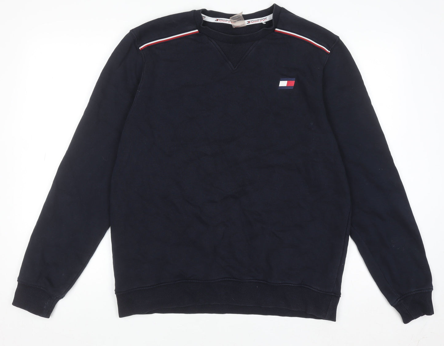 Tommy Sport Men's Blue Crew Neck Pullover Jumper M
