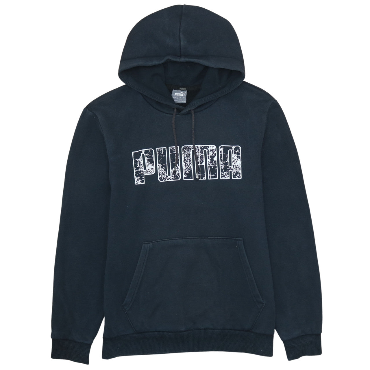 Puma Men's Black Pullover Hoodie Small Graphic Print Hoodie