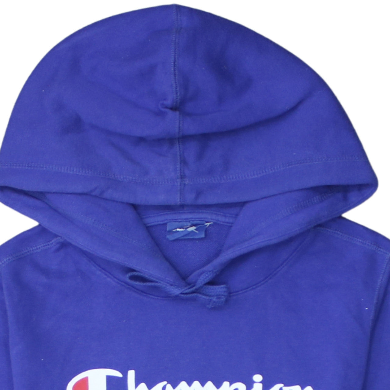 Champion Women's Blue Pullover Hoodie Medium Cotton Blend