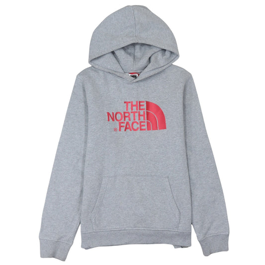 The North Face Girls Grey XL Logo Pullover Hoodie Sweatshirt