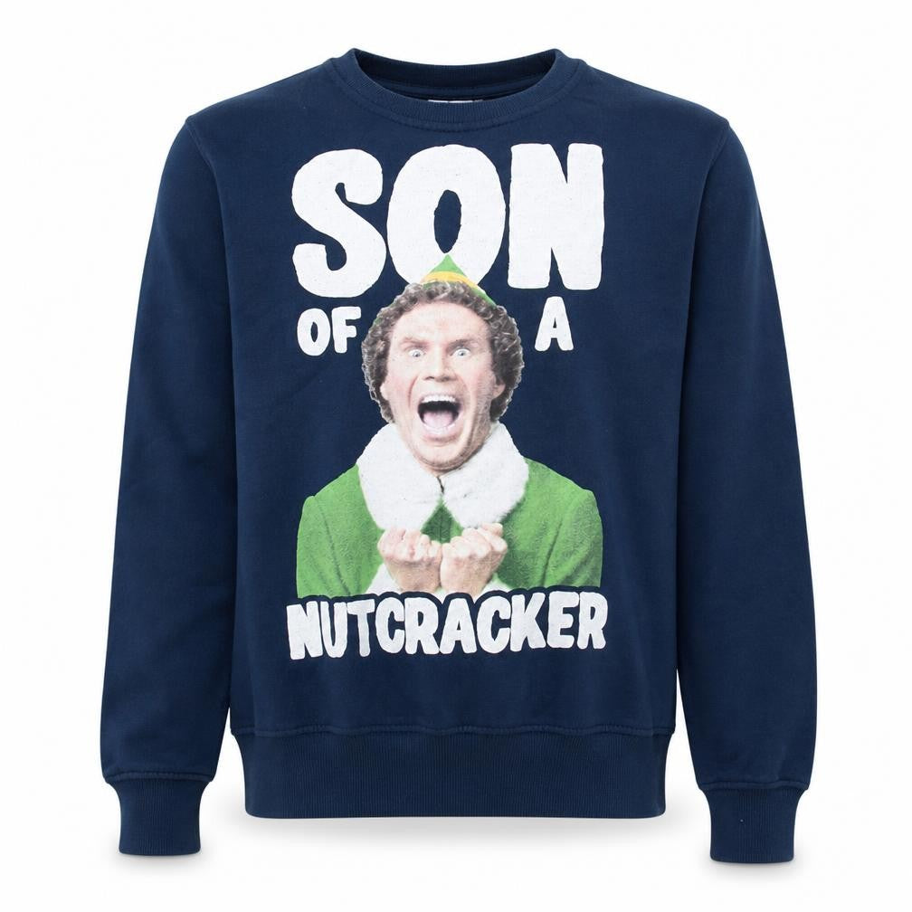 Cedarwood State Men's Blue Elf Christmas Sweatshirt Size S