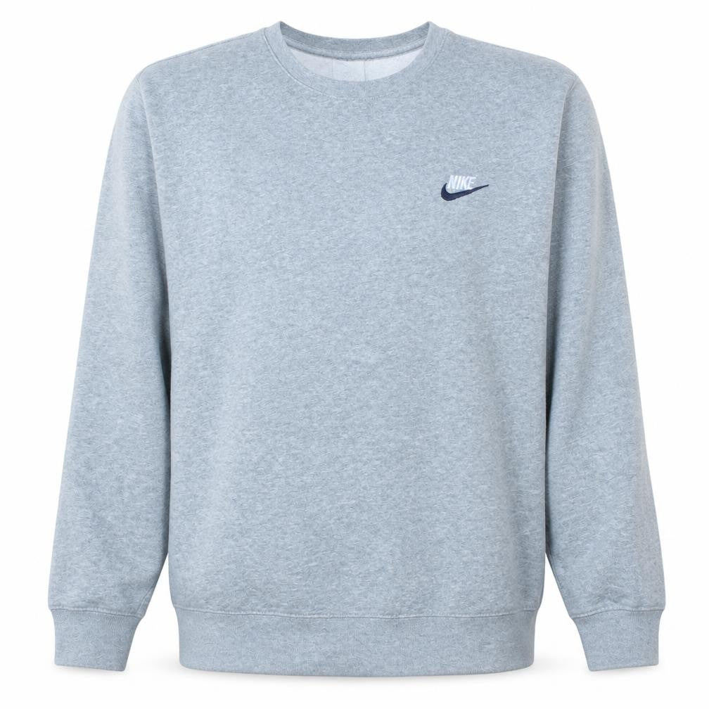 Nike Men's Grey Logo Crew Neck Pullover Sweatshirt M