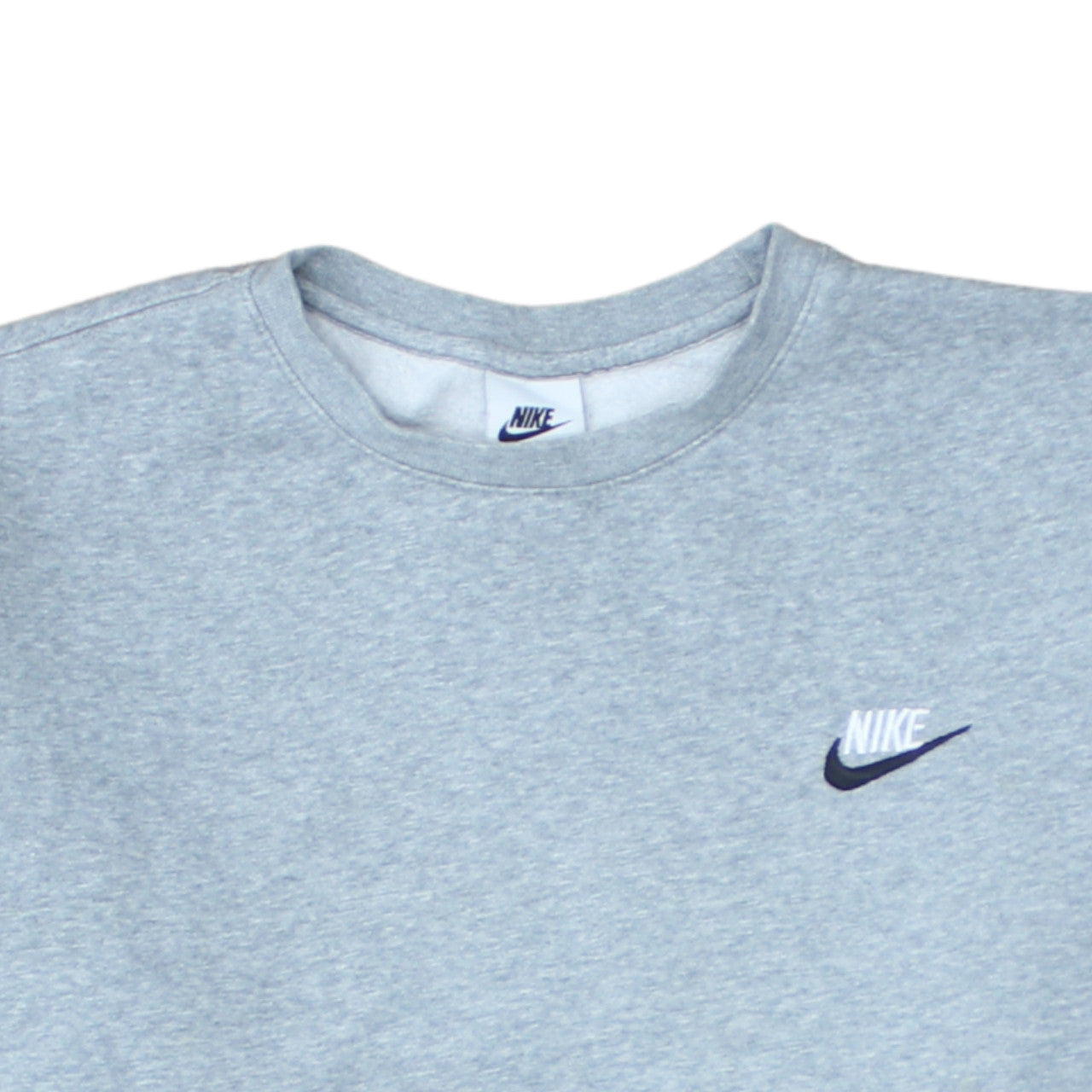 Nike Men's Grey Logo Crew Neck Pullover Sweatshirt M