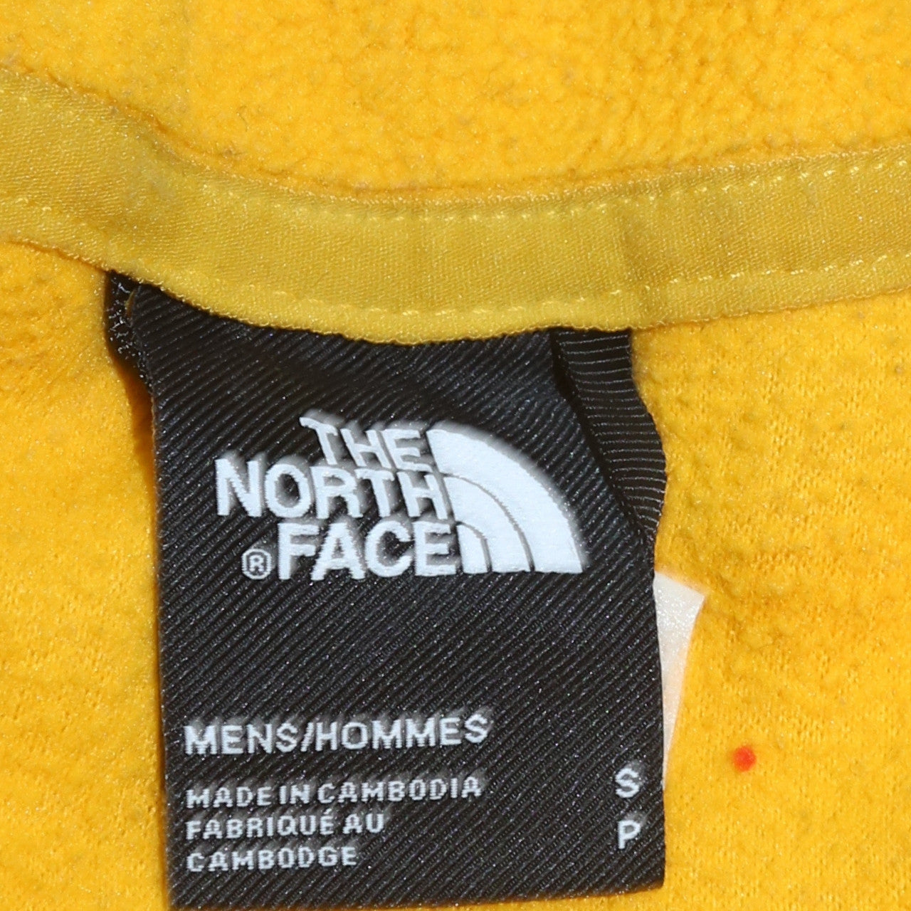 The North Face Men's Yellow Fleece 1/4 Zip Pullover Sweatshirt S