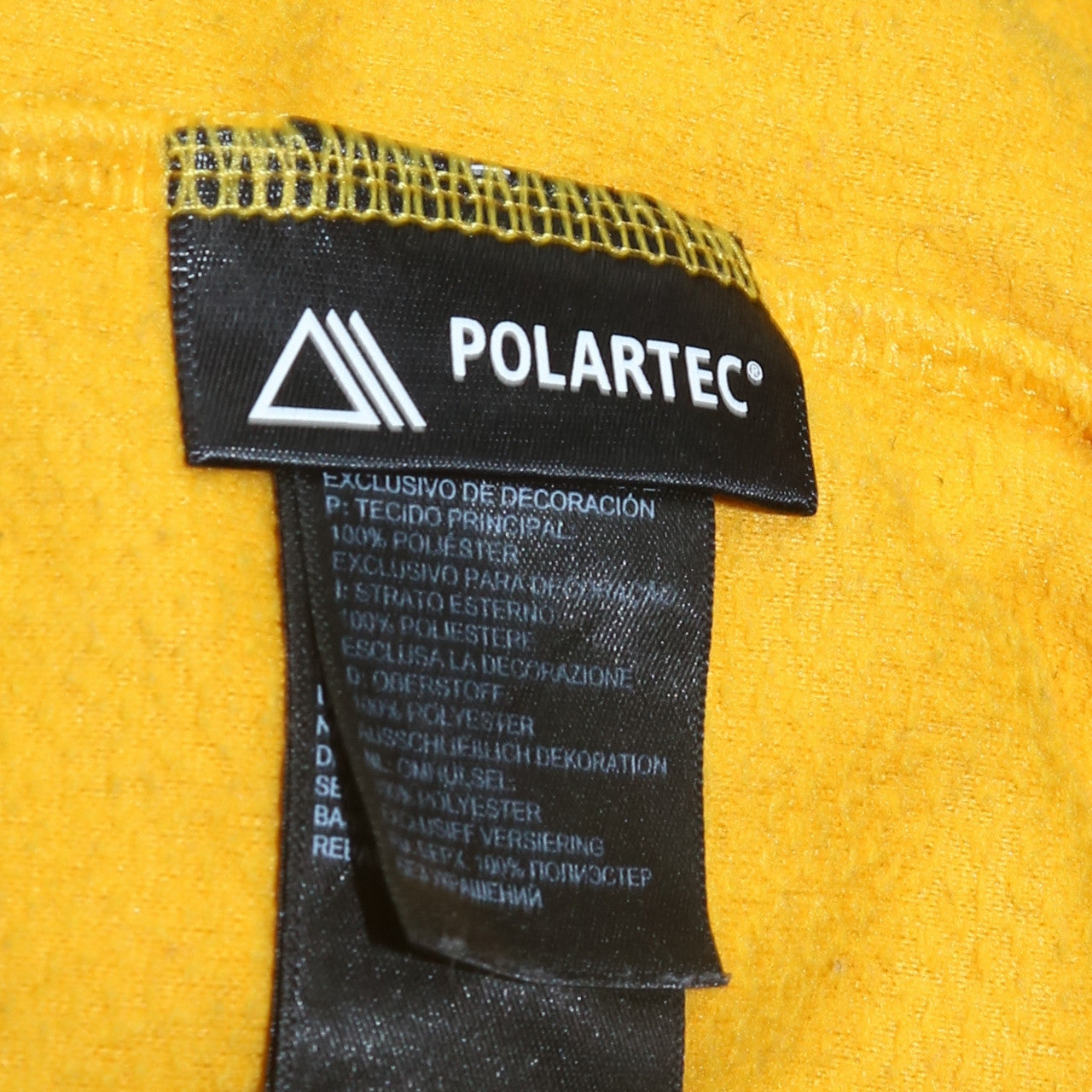 The North Face Men's Yellow Fleece 1/4 Zip Pullover Sweatshirt S