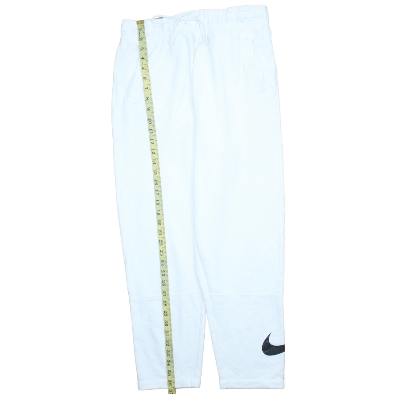 Nike Men’s White Jogger Sweatpants M Regular Fit Fleece Activewear