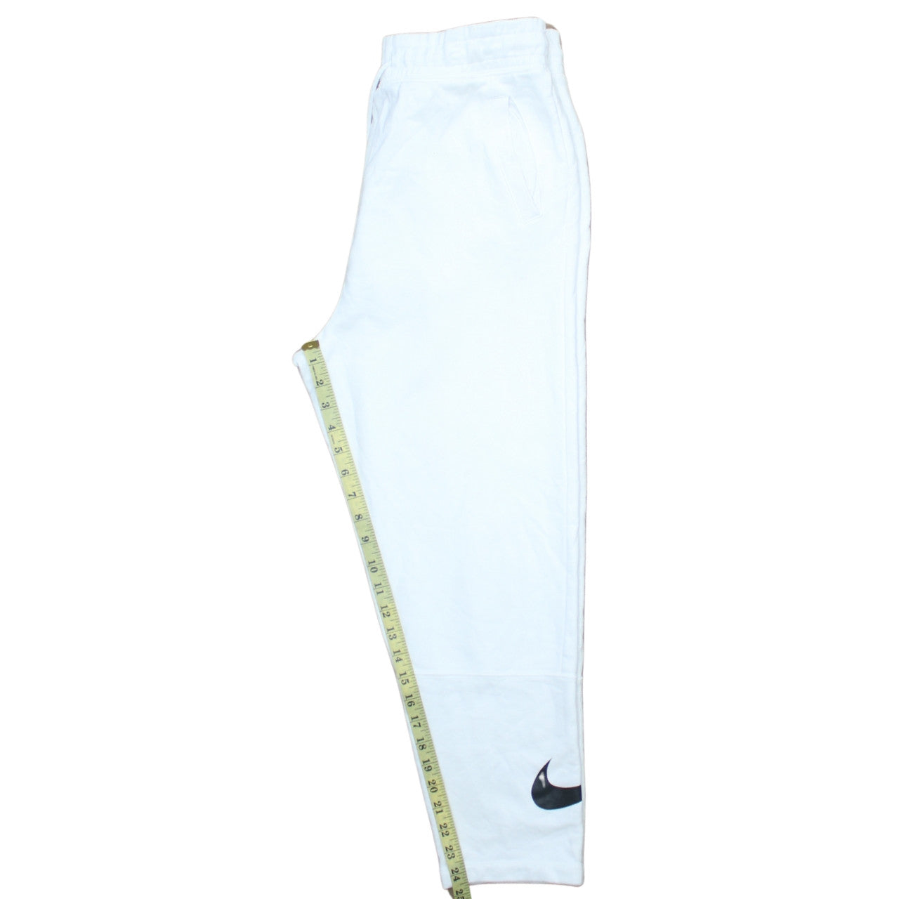 Nike Men’s White Jogger Sweatpants M Regular Fit Fleece Activewear