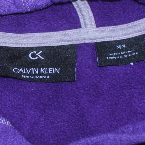 Calvin Klein Men's Purple Pullover Hoodie Medium Fleece Logo