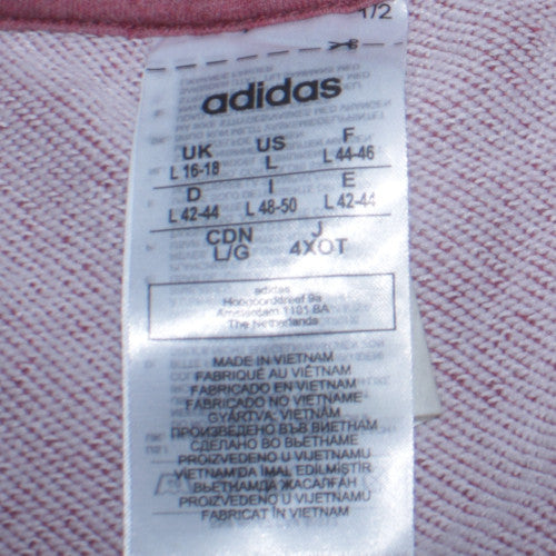 Adidas Womens Burgundy Crew Neck Pullover Sweatshirt Size L