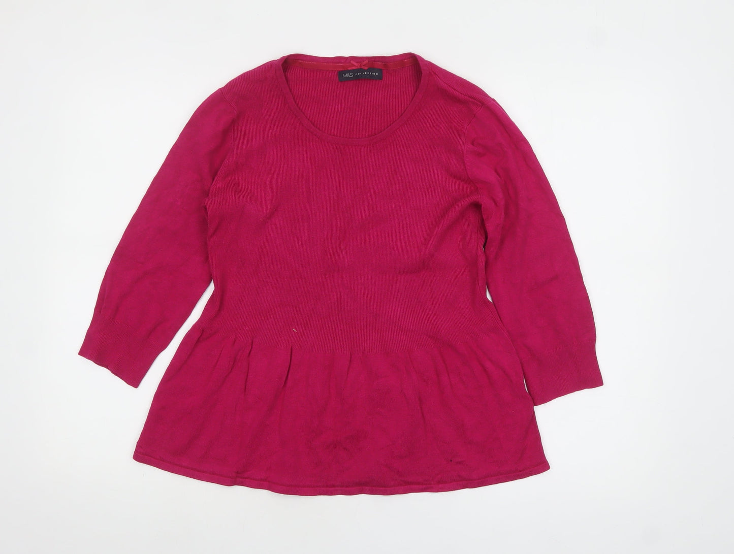 Marks and Spencer Women's Pink Size 12 Tunic Jumper