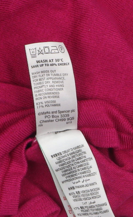 Marks and Spencer Women's Pink Size 12 Tunic Jumper