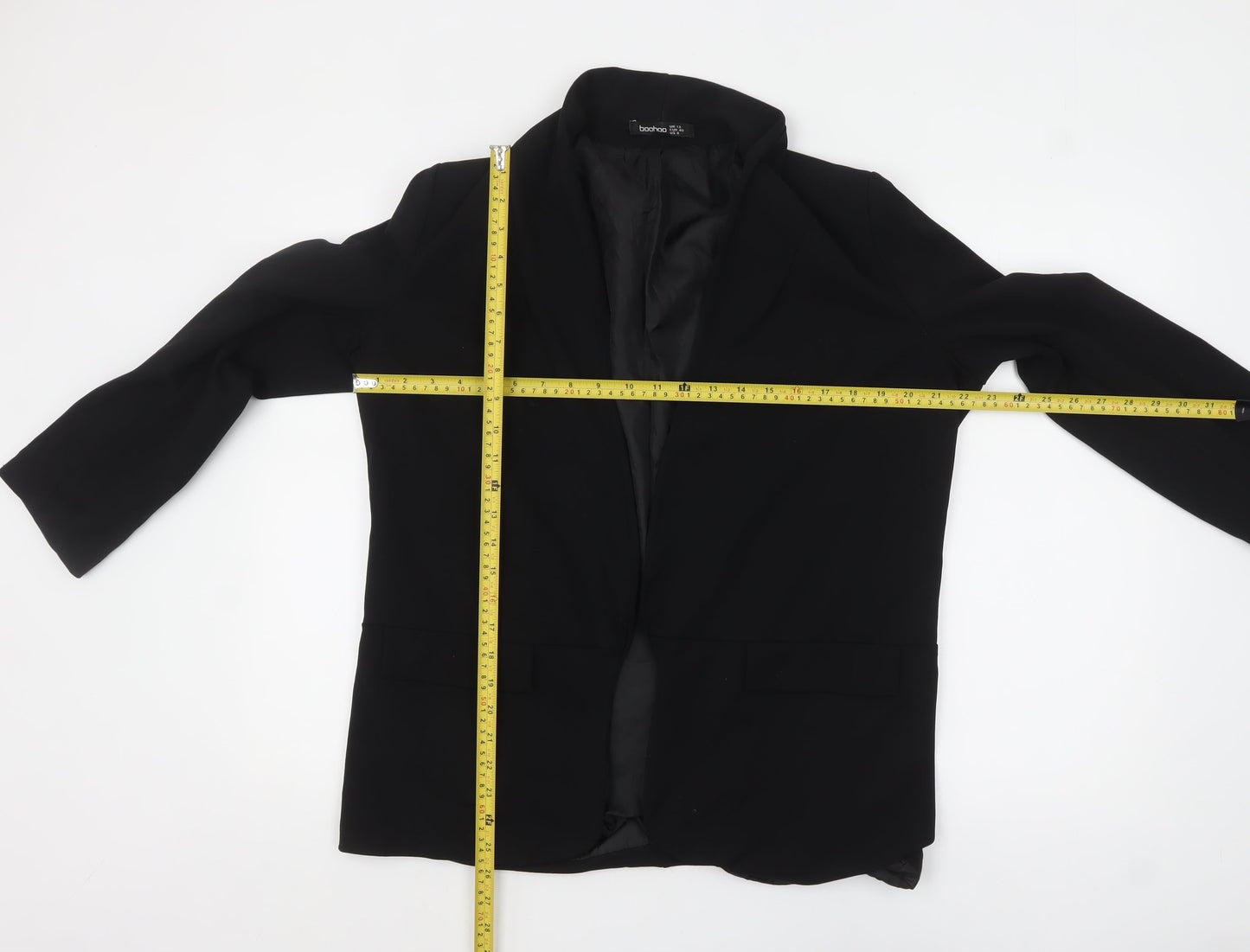 Boohoo Women's Black Blazer Jacket Size 12 Tailored Workwear