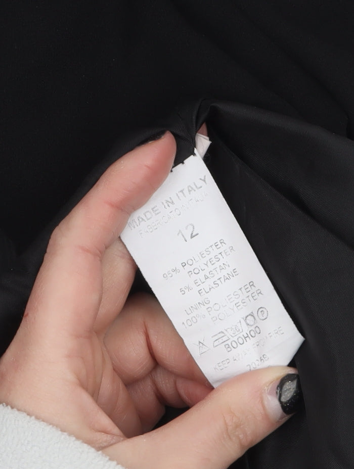 Boohoo Women's Black Blazer Jacket Size 12 Tailored Workwear