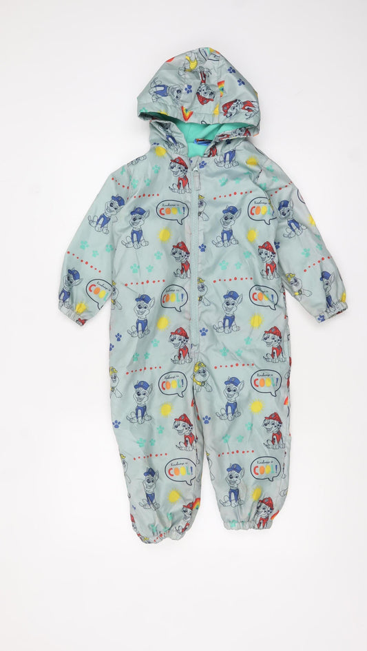 George Boys Blue Paw Patrol Hooded Snowsuit 3-4 Years Winter Lined