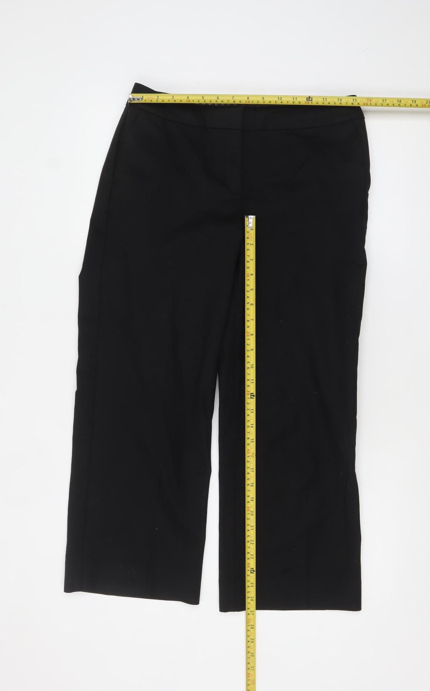 Boden Women's Black Cotton Straight Leg Dress Pants Size 12