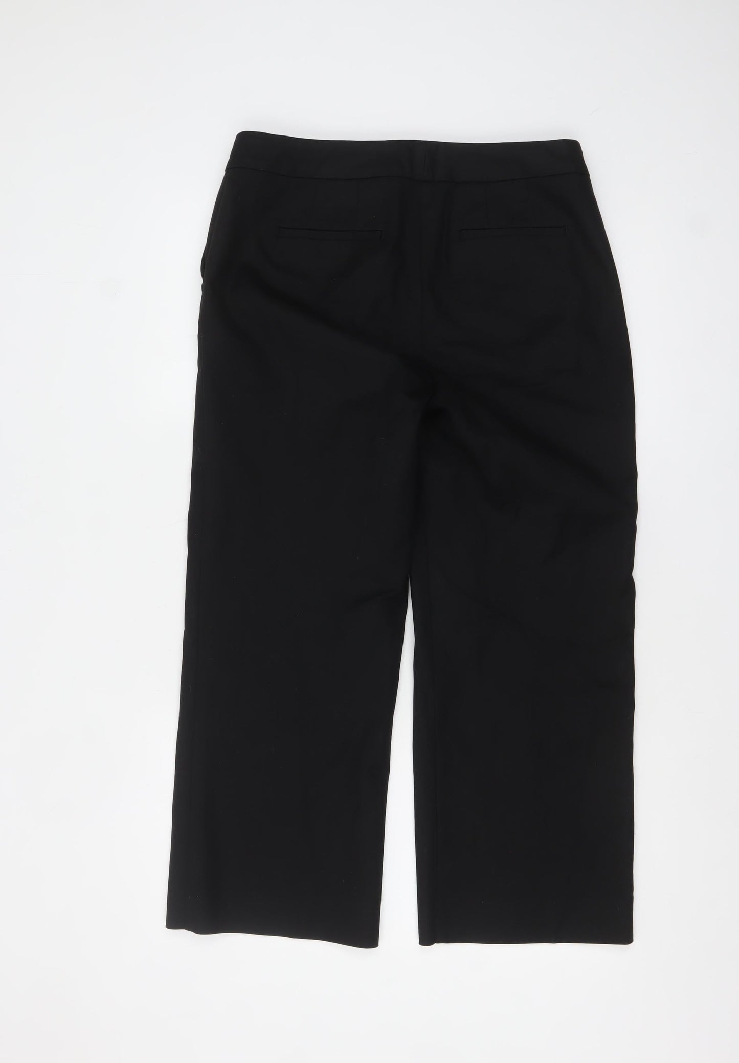 Boden Women's Black Cotton Straight Leg Dress Pants Size 12