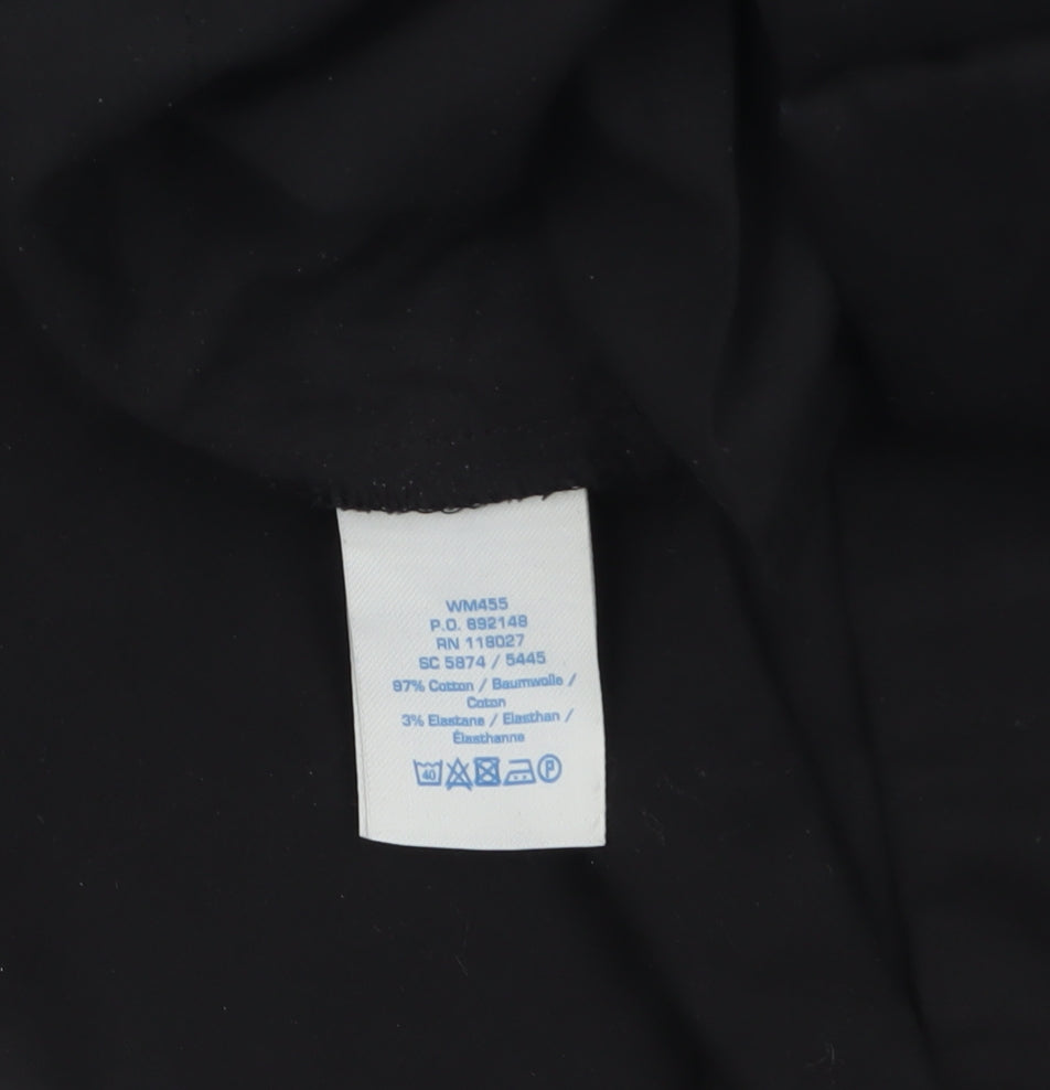 Boden Women's Black Cotton Straight Leg Dress Pants Size 12