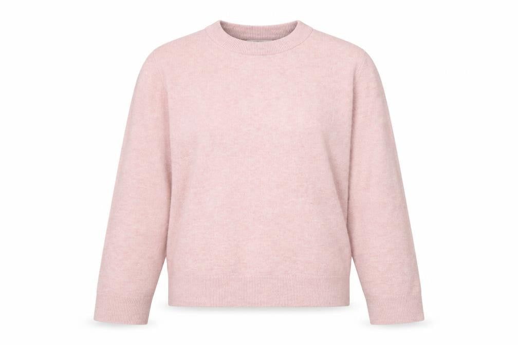 Marks and Spencer Women Pink Crew Neck Long Sleeve Knit Jumper M