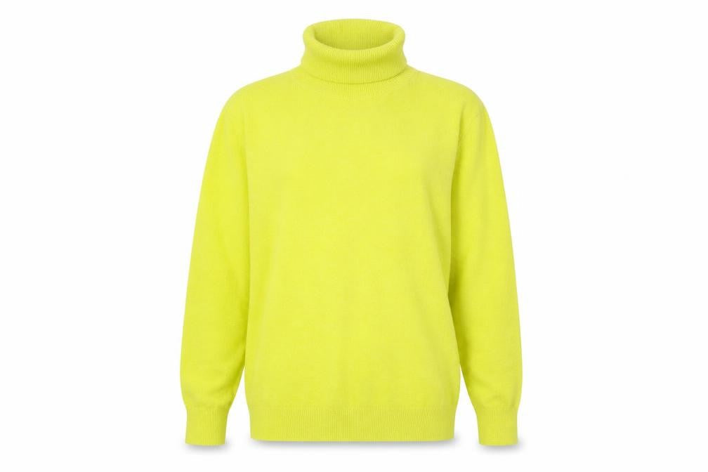 Marks and Spencer Women’s Yellow Roll Neck Jumper Size M