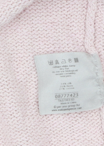 Marks and Spencer Per Una Women's Pink Ruffle Cardigan Size S