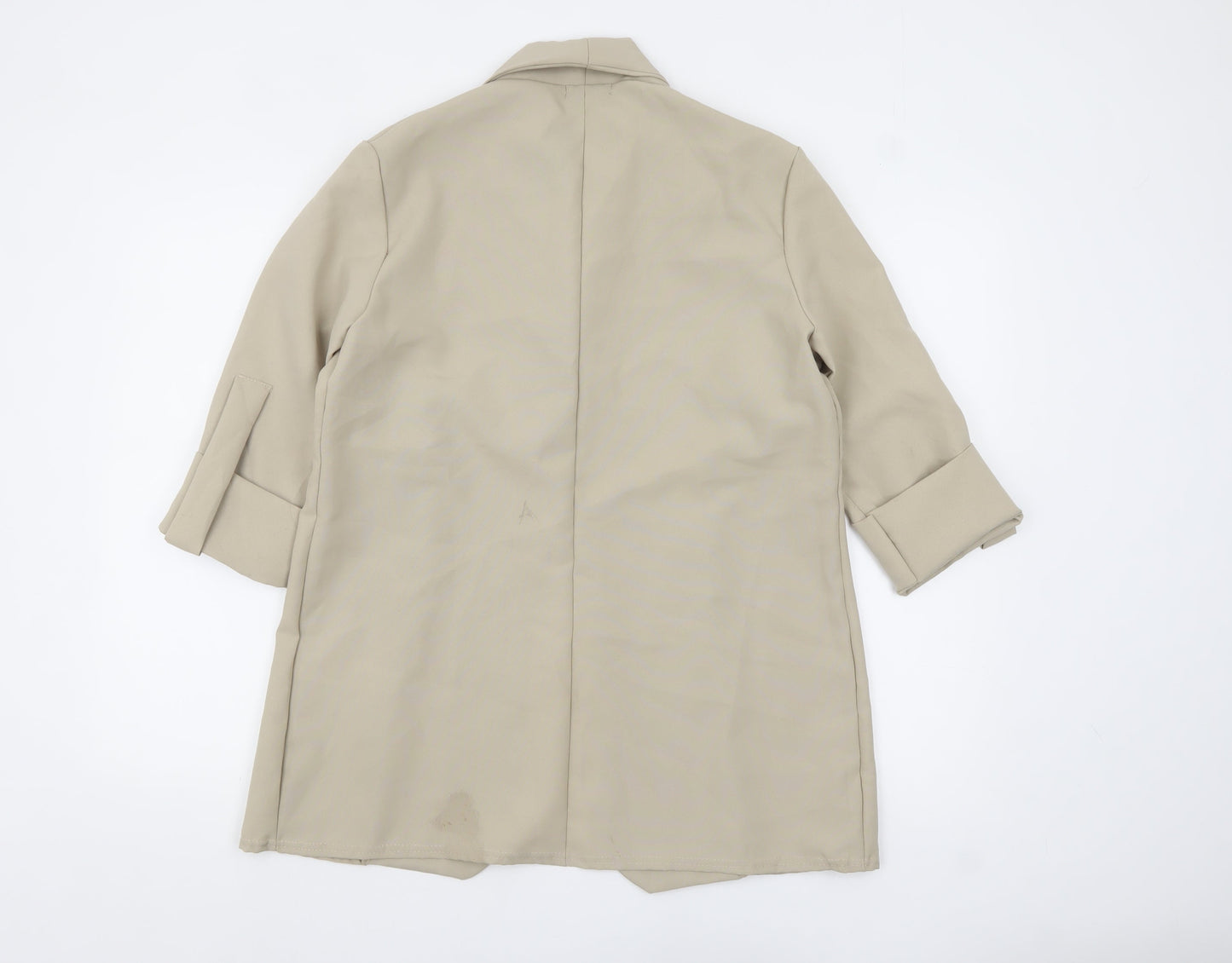 PrettyLittleThing Women Beige Shawl Collar Blazer UK 10 Polyester