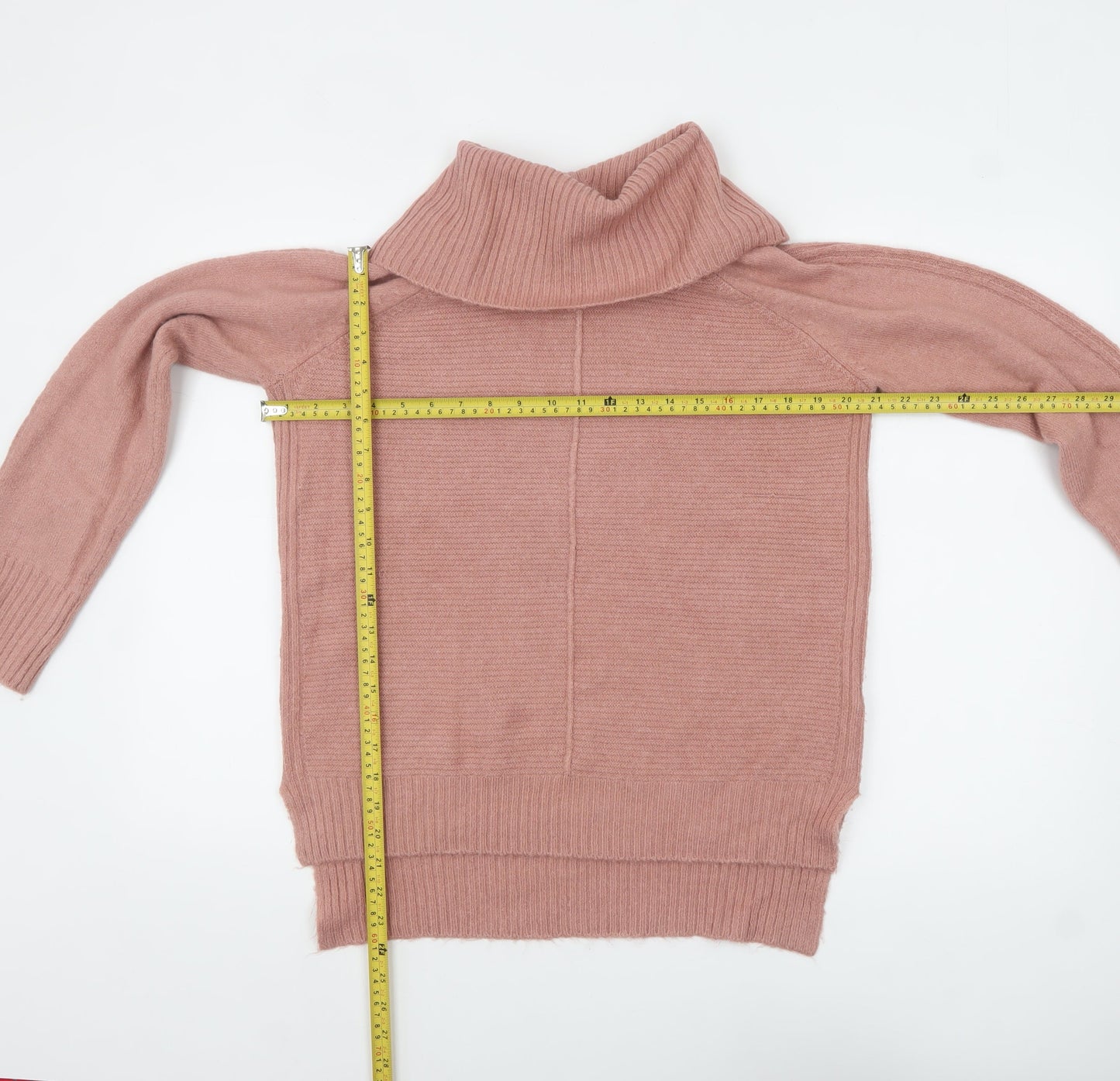 Oasis Women Pink Roll Neck Long Sleeve Knit Pullover Jumper S