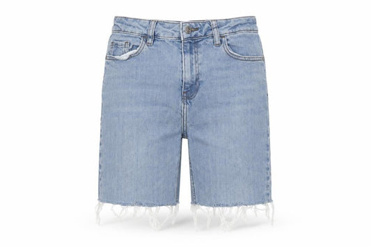 FatFace Women Blue 8R Cut-Off Denim Chesham Girlfriend Shorts