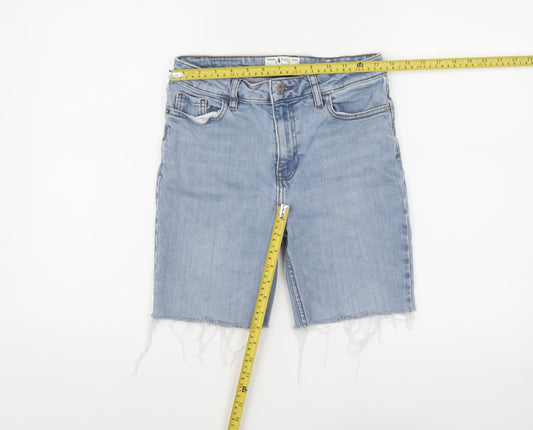 FatFace Women Blue 8R Cut-Off Denim Chesham Girlfriend Shorts