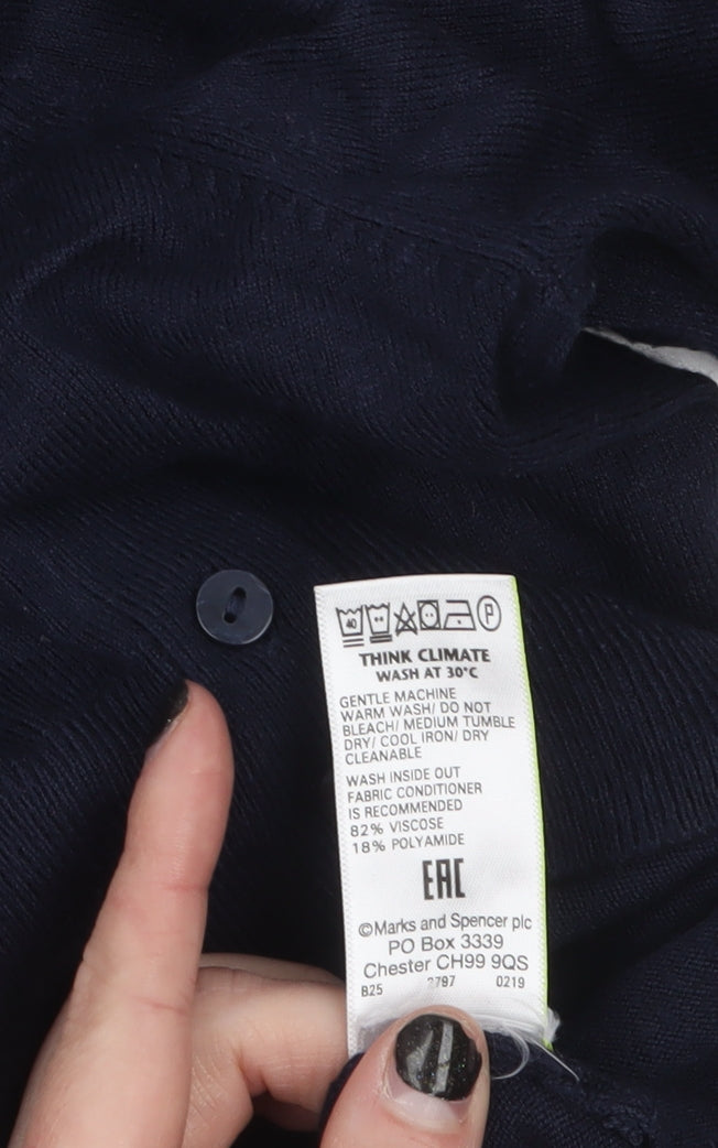 Marks and Spencer Women's Navy Blue Cardigan Size 20