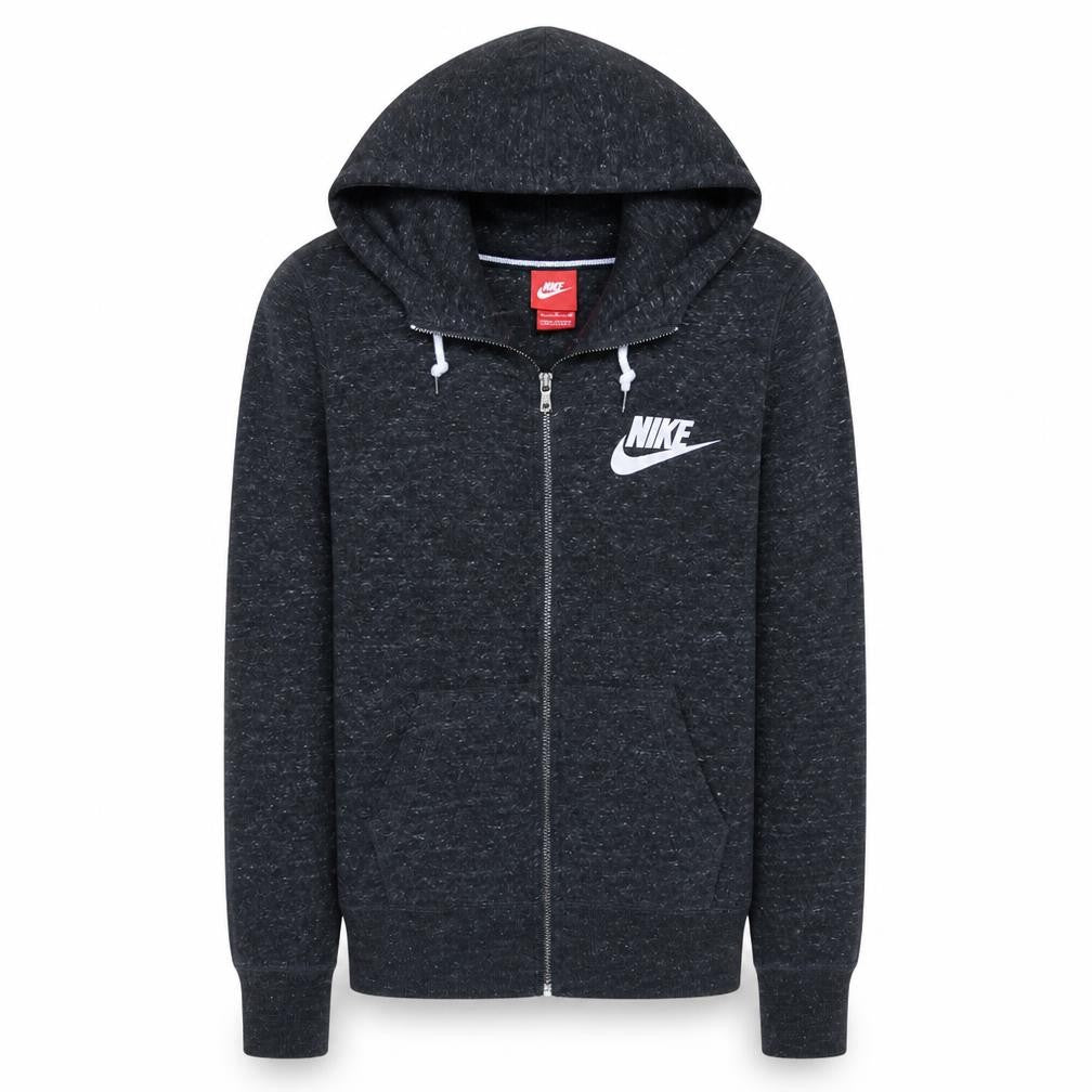 Nike Women Black Full Zip Hoodie Small Hooded Sweatshirt