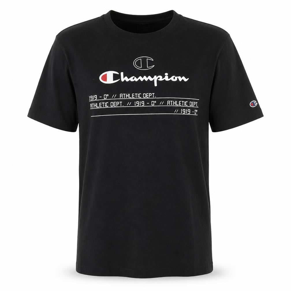 Champion Men's Black Medium Regular Fit Graphic T-Shirt