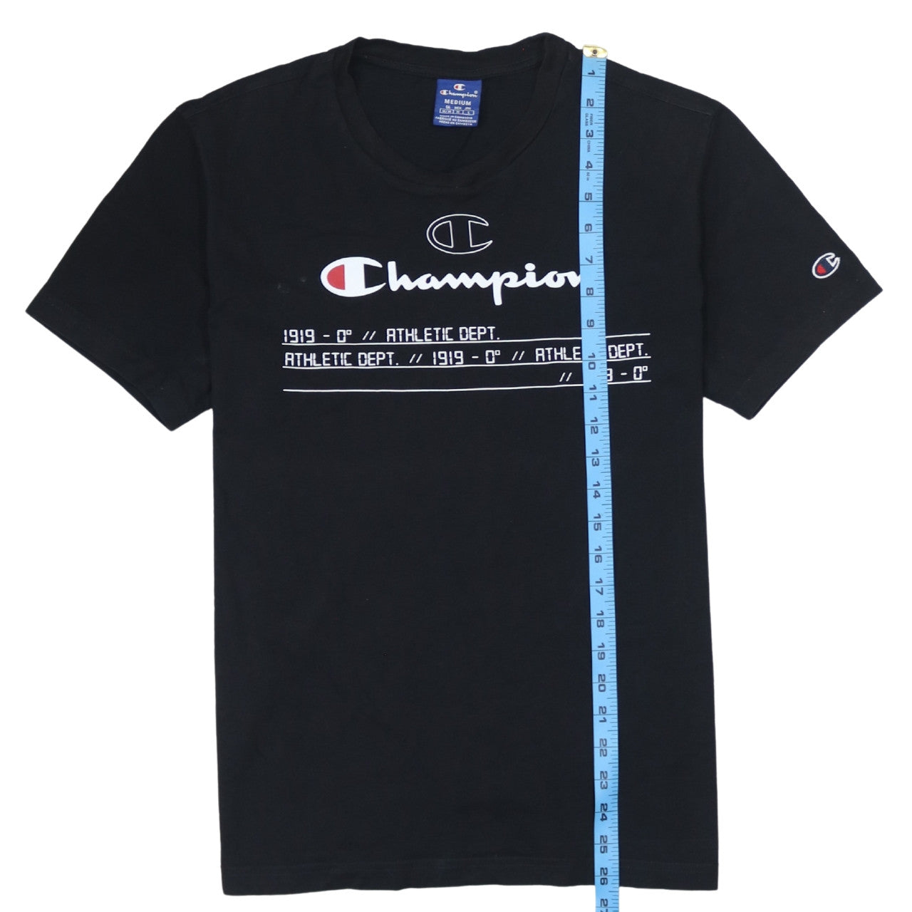 Champion Men's Black Medium Regular Fit Graphic T-Shirt