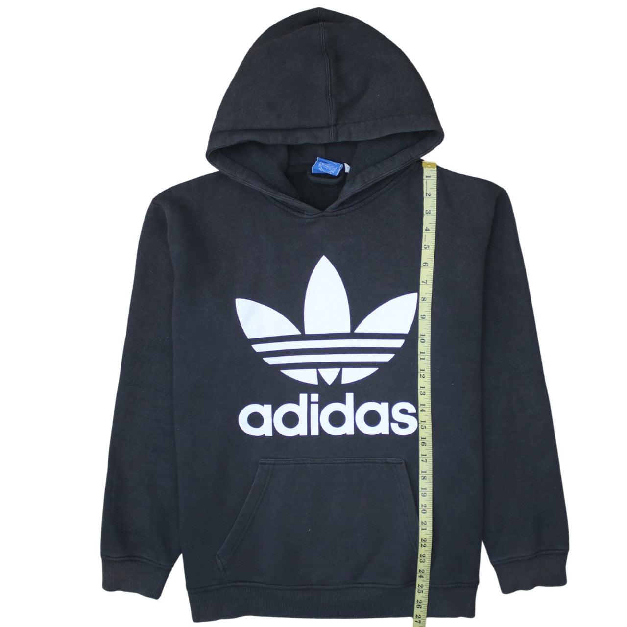 Adidas Mens Black XL Trefoil Pullover Hoodie Cotton Fleece