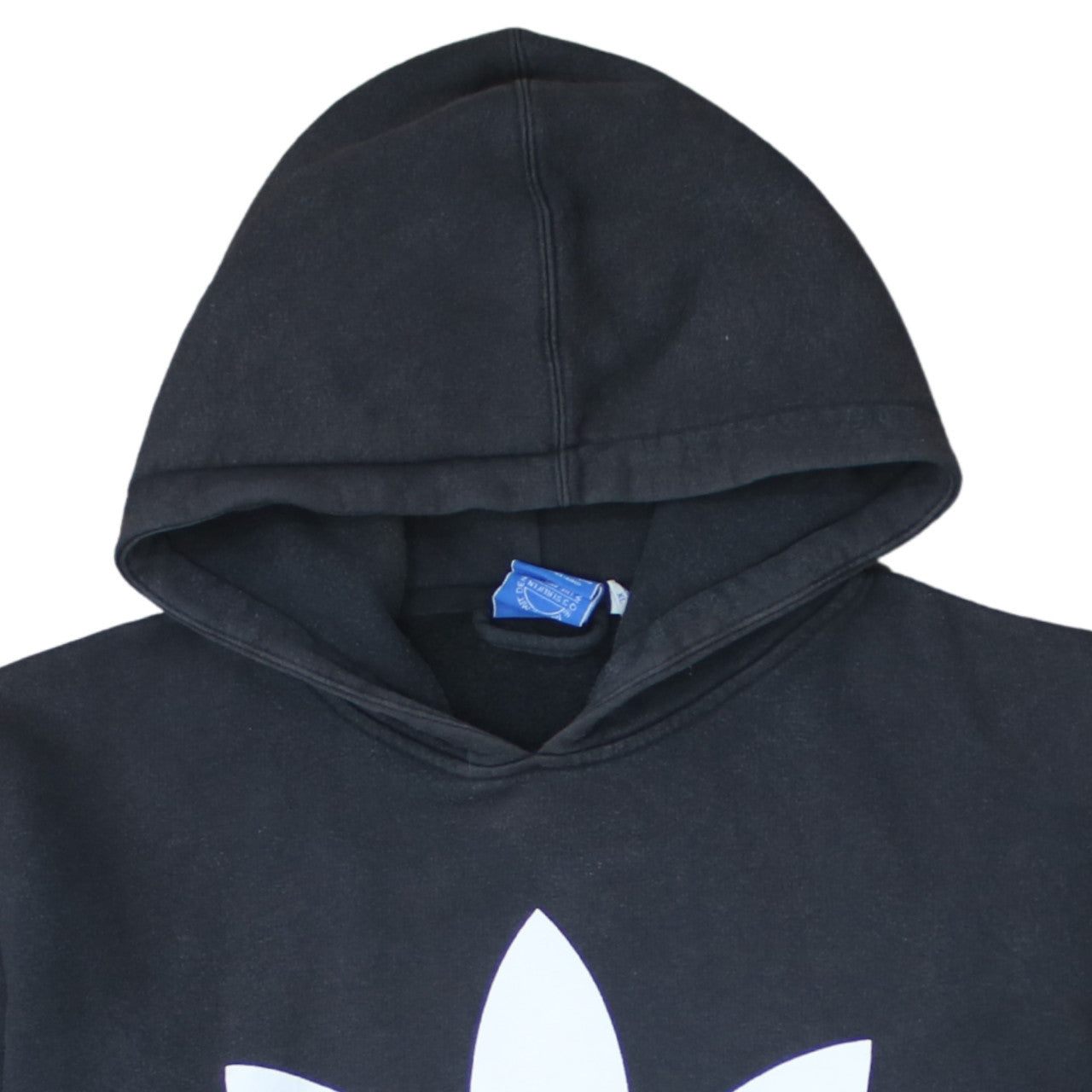 Adidas Mens Black XL Trefoil Pullover Hoodie Cotton Fleece