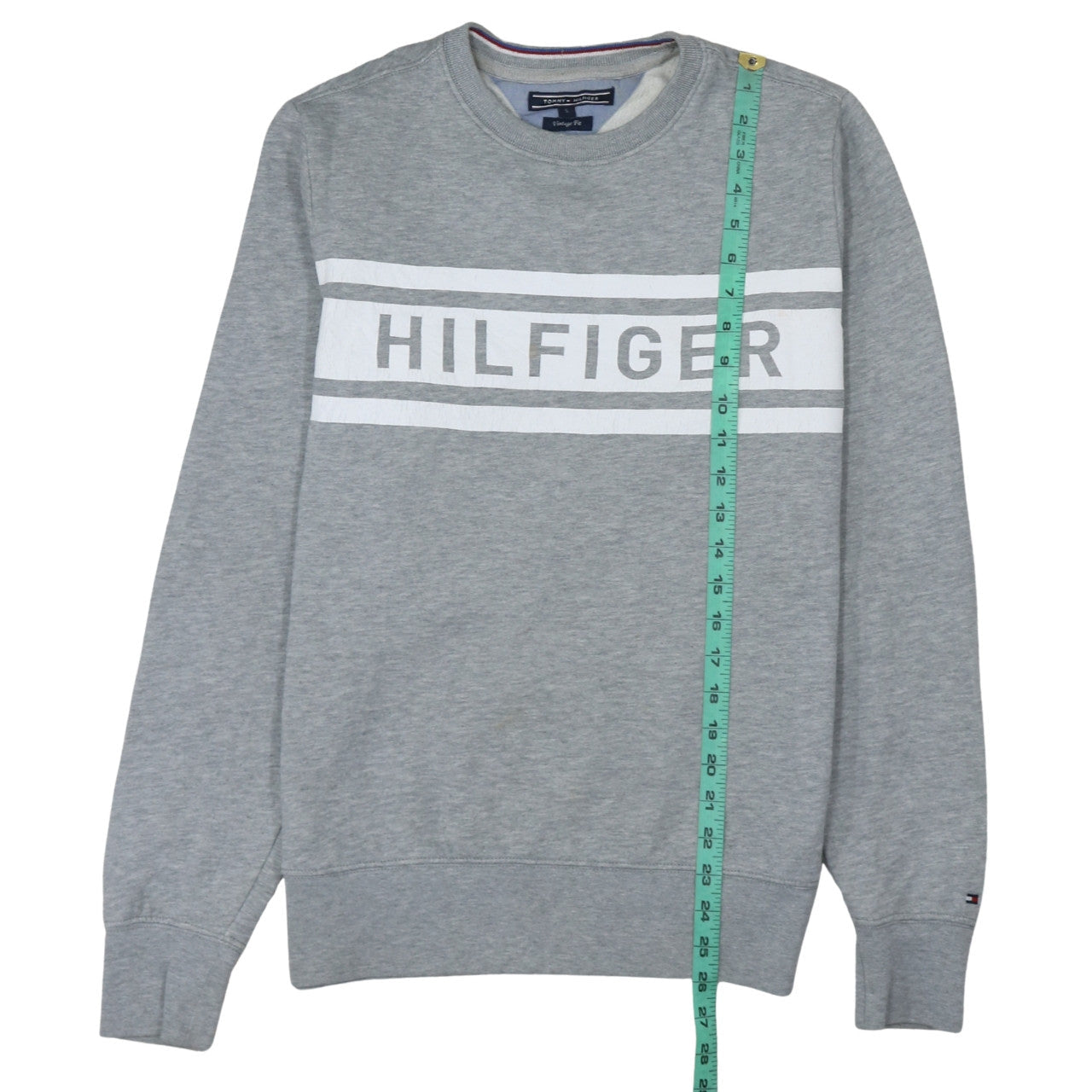 Tommy Hilfiger Men's Grey Logo Sweatshirt Small Classic Fit