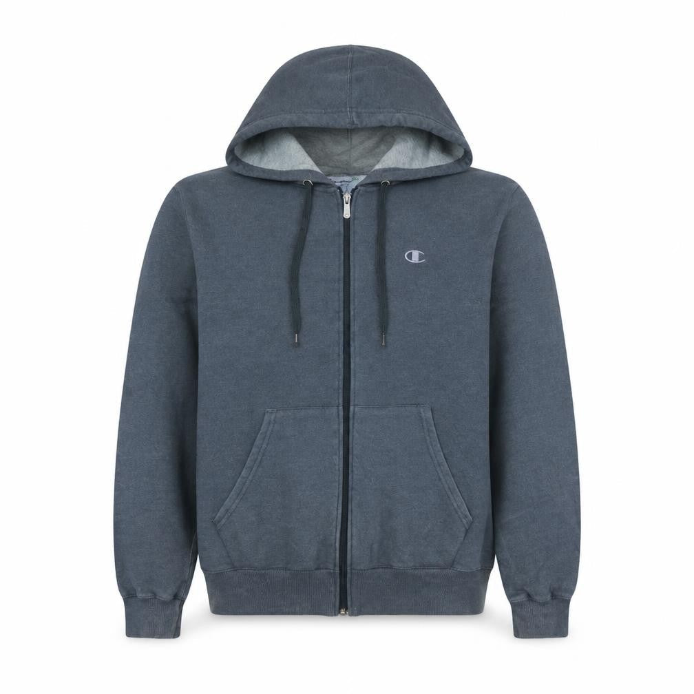 Champion Women’s Grey Full Zip Hoodie M Classic Fit Logo
