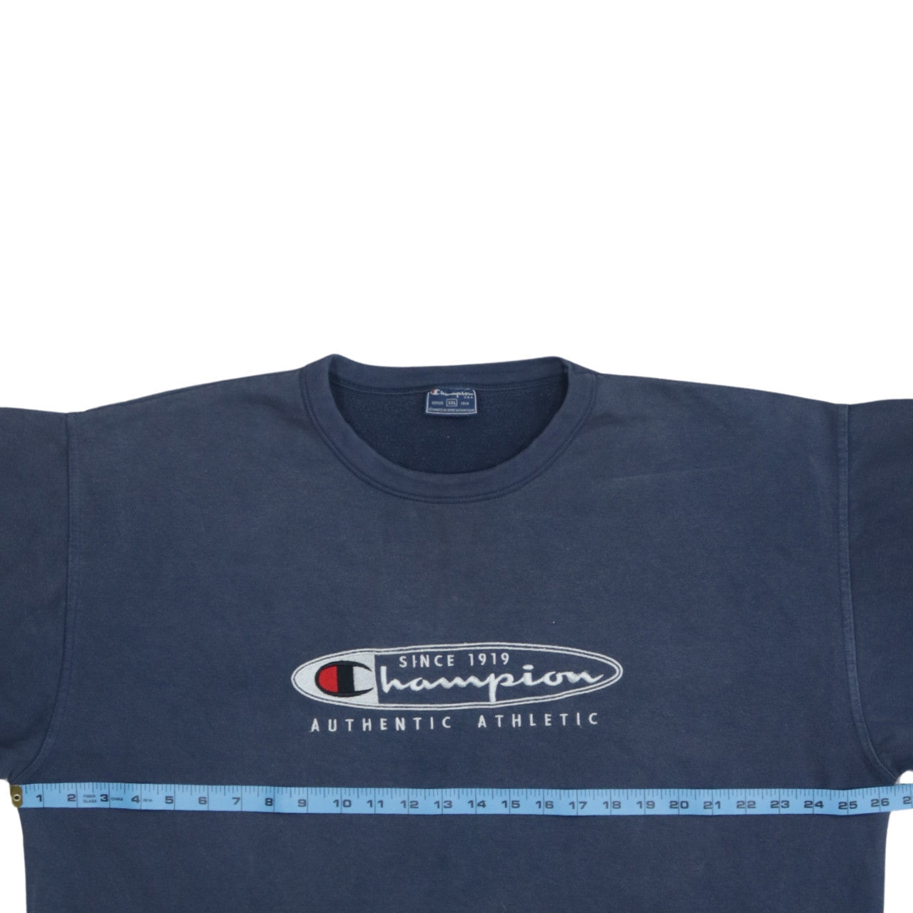 Champion Men's Blue 2XL Pullover Sweatshirt Logo Fleece