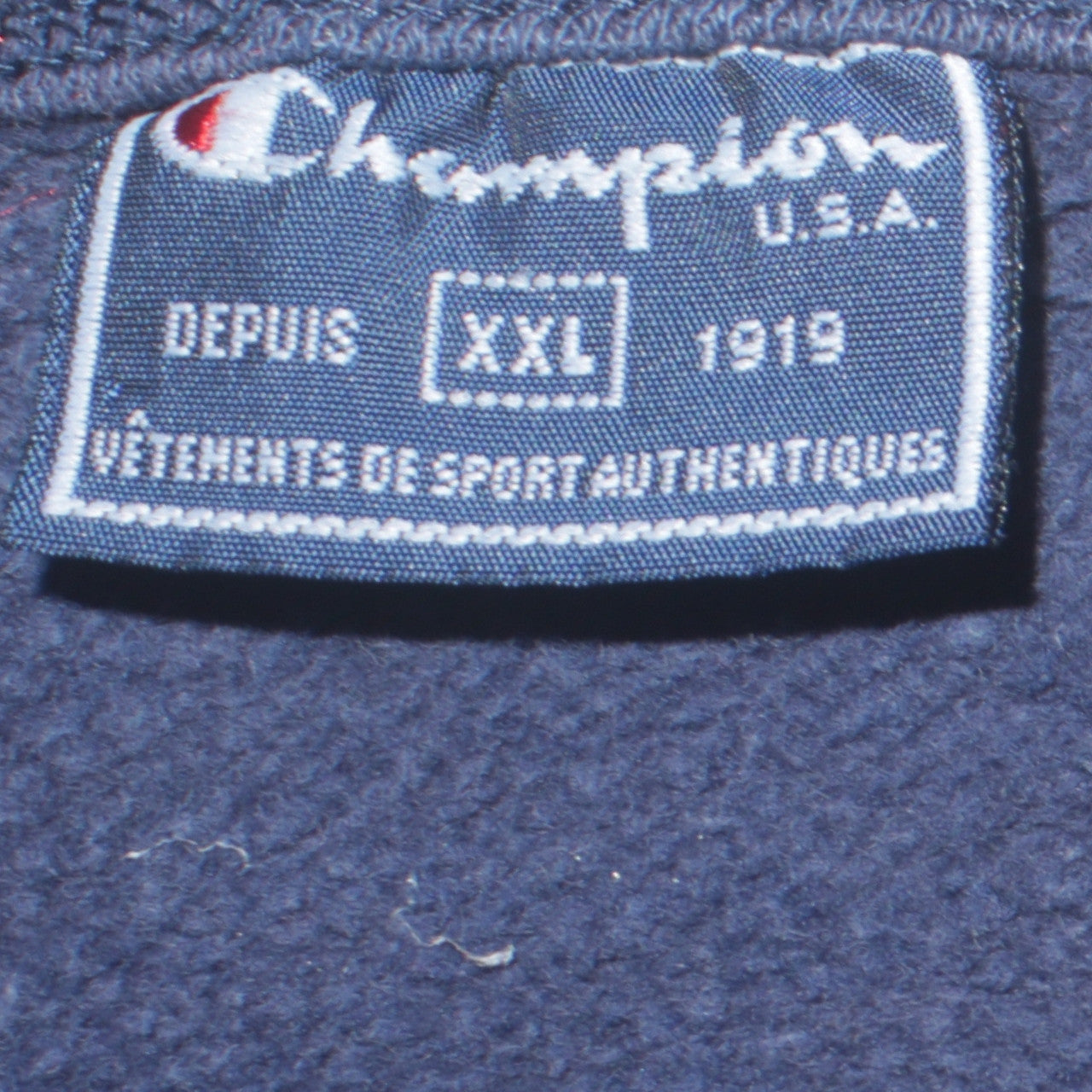 Champion Men's Blue 2XL Pullover Sweatshirt Logo Fleece