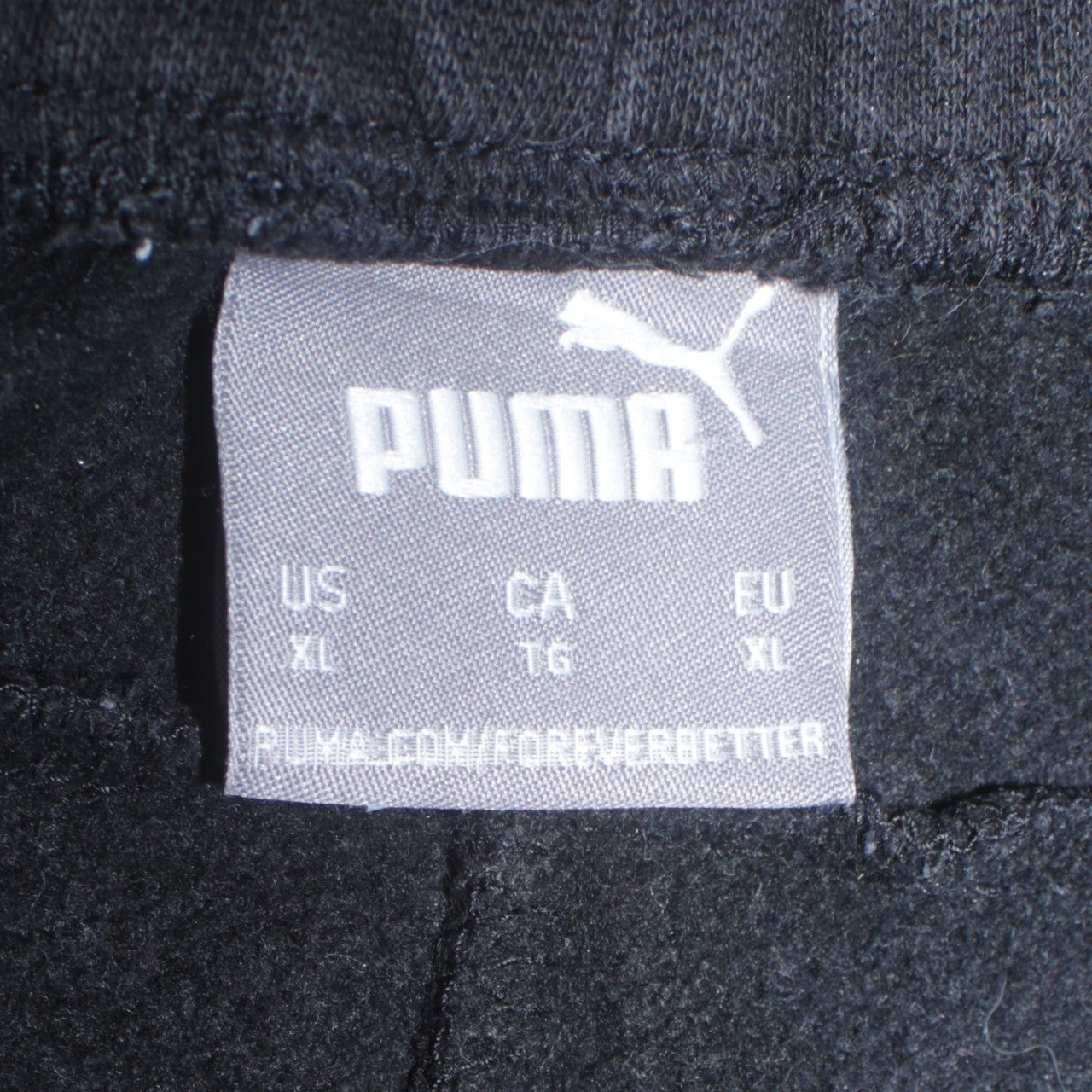 Puma Men's Black XL Jogger Sweatpants Tapered Fleece Athletic Trousers
