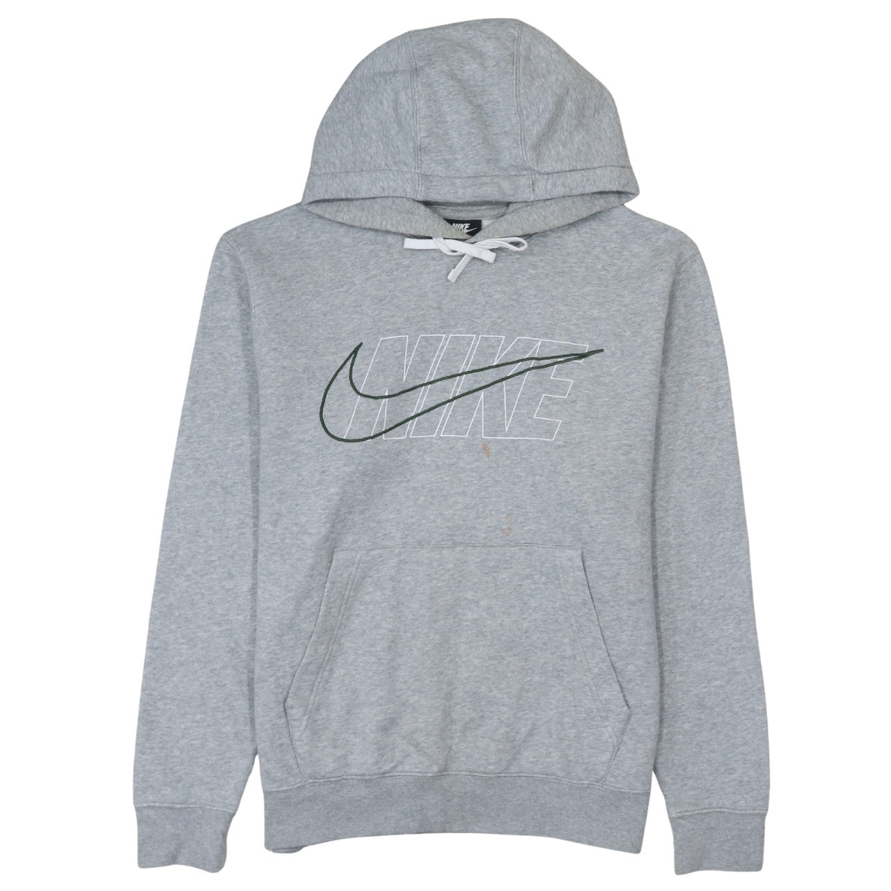 Nike Men's Grey Pullover Hoodie M Regular Fit Sports Style