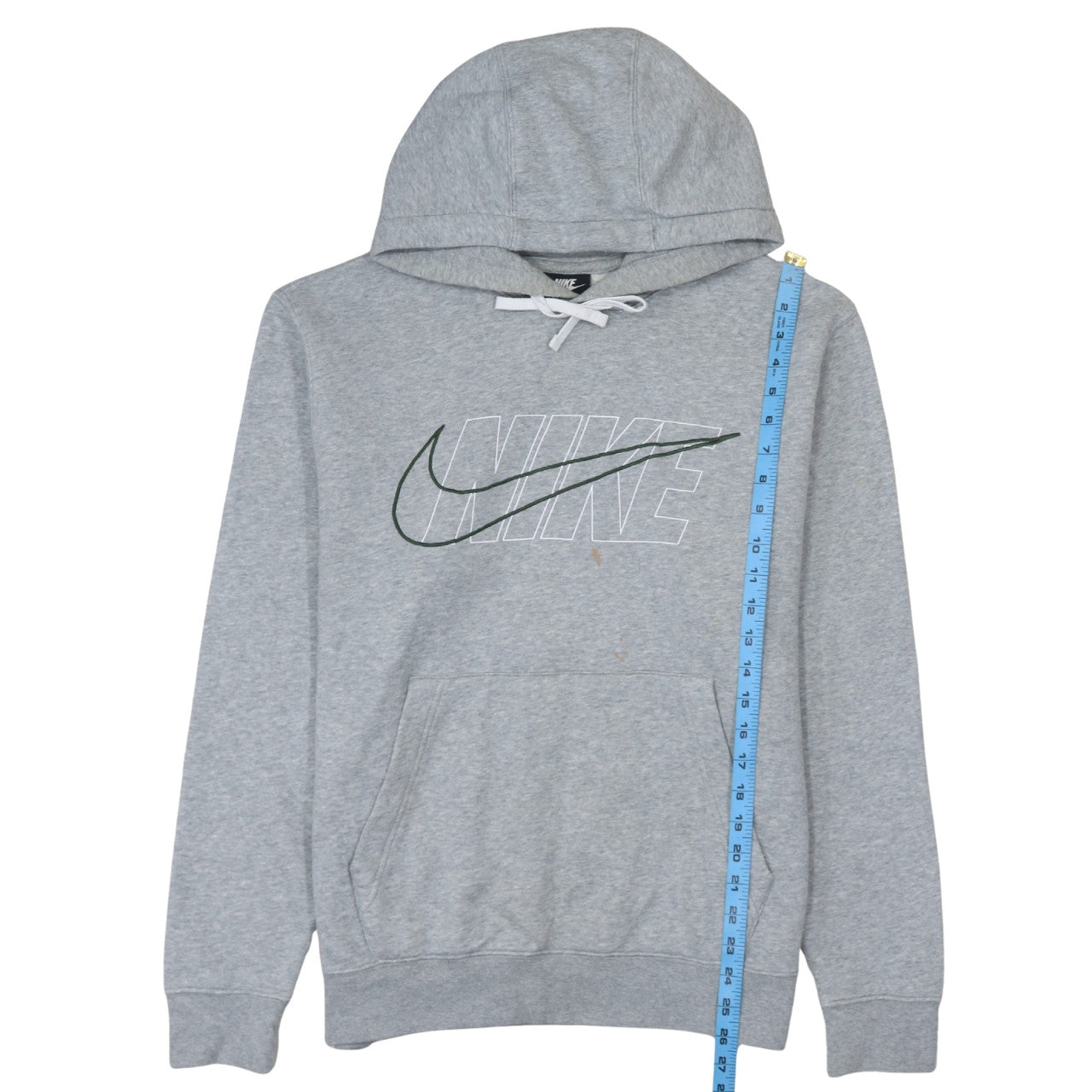 Nike Men's Grey Pullover Hoodie M Regular Fit Sports Style