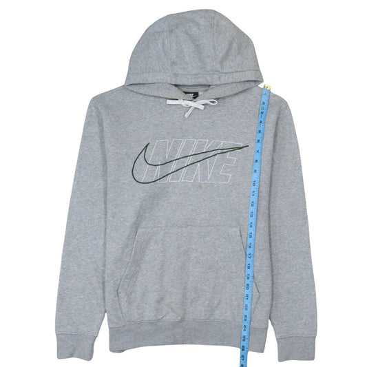 Nike Men's Grey Pullover Hoodie M Regular Fit Sports Style
