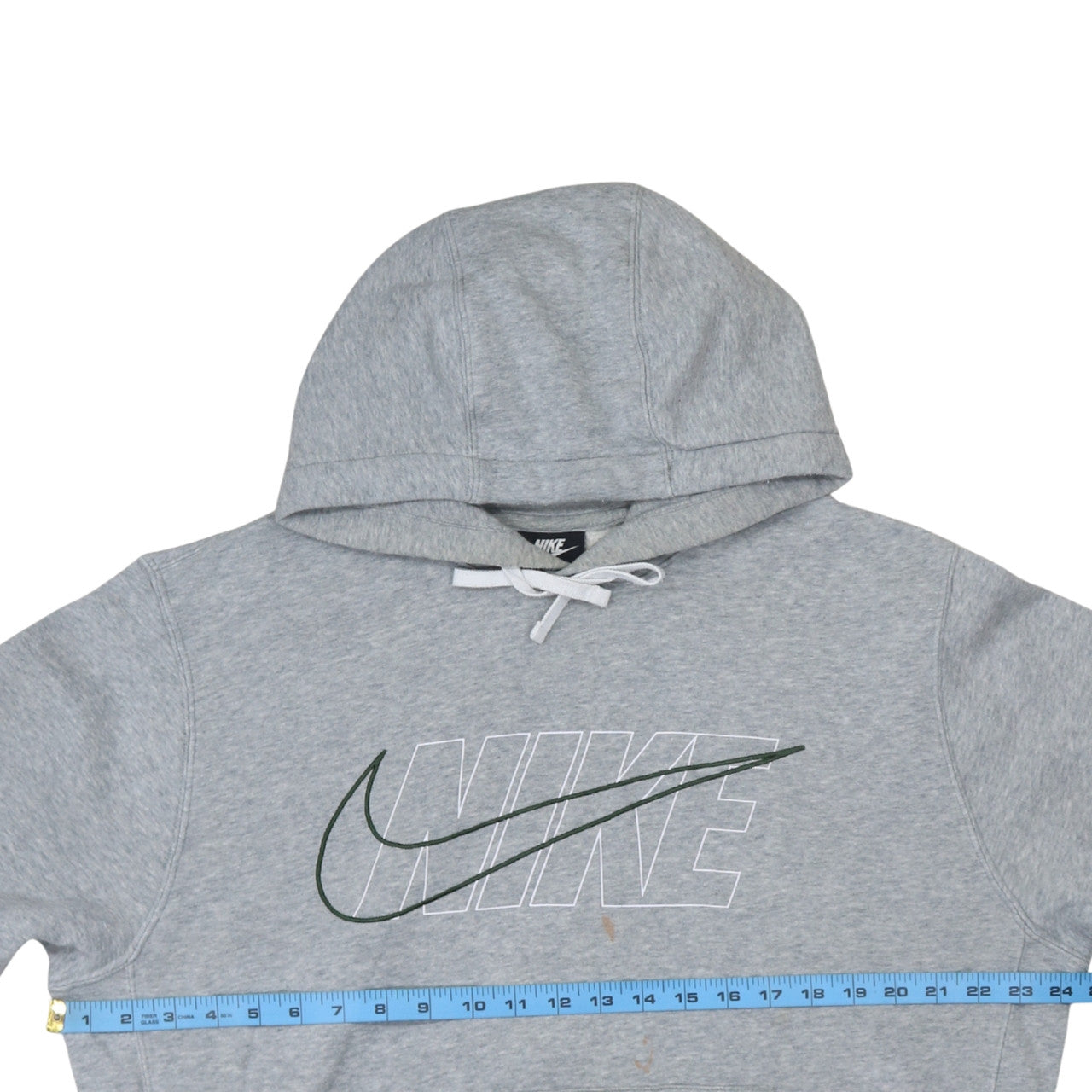 Nike Men's Grey Pullover Hoodie M Regular Fit Sports Style