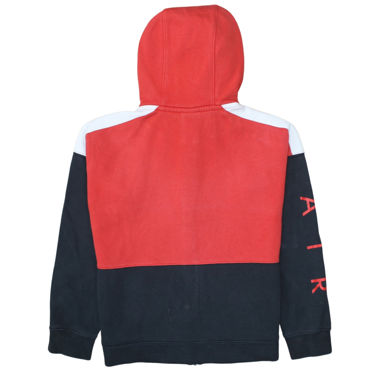 Nike Boys Red Black Full Zip Hoodie Sweatshirt XL 13-15 Years Cotton Blend