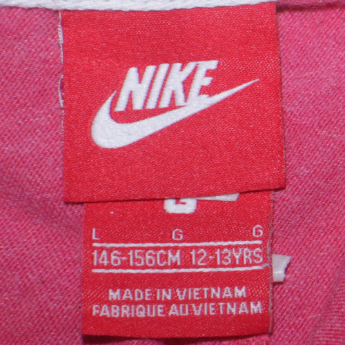 Nike Girls Pink Full Zip Hoodie 12-13 Years - Lightweight Casual Sportswear