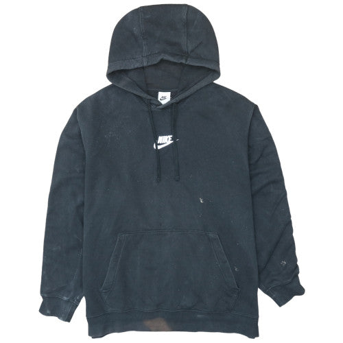 Nike Mens Black XL Pullover Hoodie with Logo Fleece Sweatshirt
