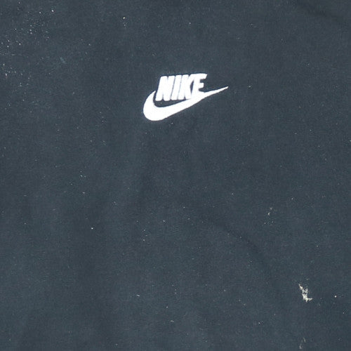 Nike Mens Black XL Pullover Hoodie with Logo Fleece Sweatshirt