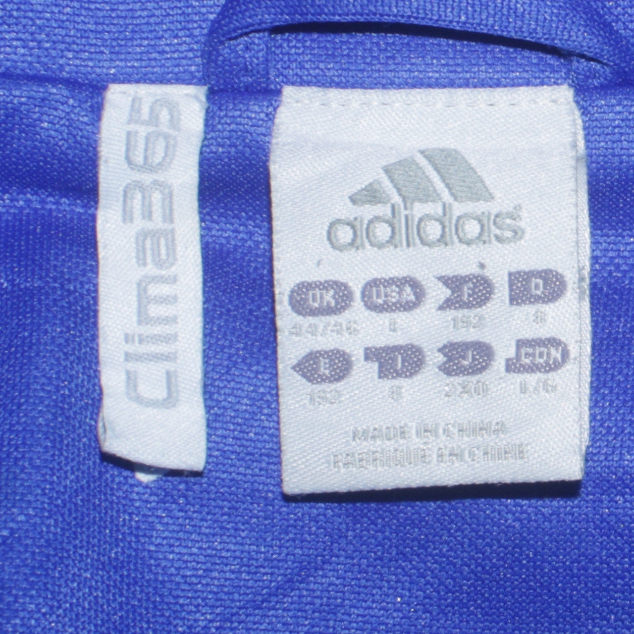 Adidas Men's Blue Track Jacket L Football Clima365 Full Zip